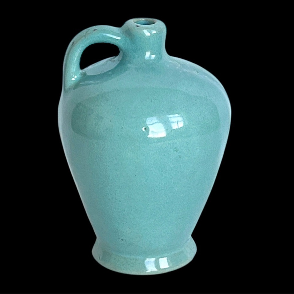 Antique Pottery Jug Jade Celadon Vase 19th C Ceramic Pitcher Honey Pot Florida